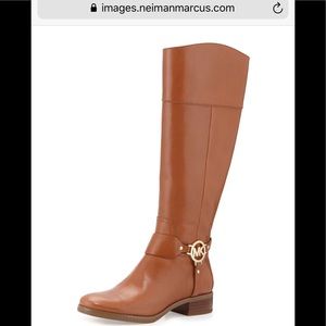 Micheal Kors Fulton leather riding boot